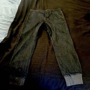 ZANEROBE dark dem denim joggers. Size 34.